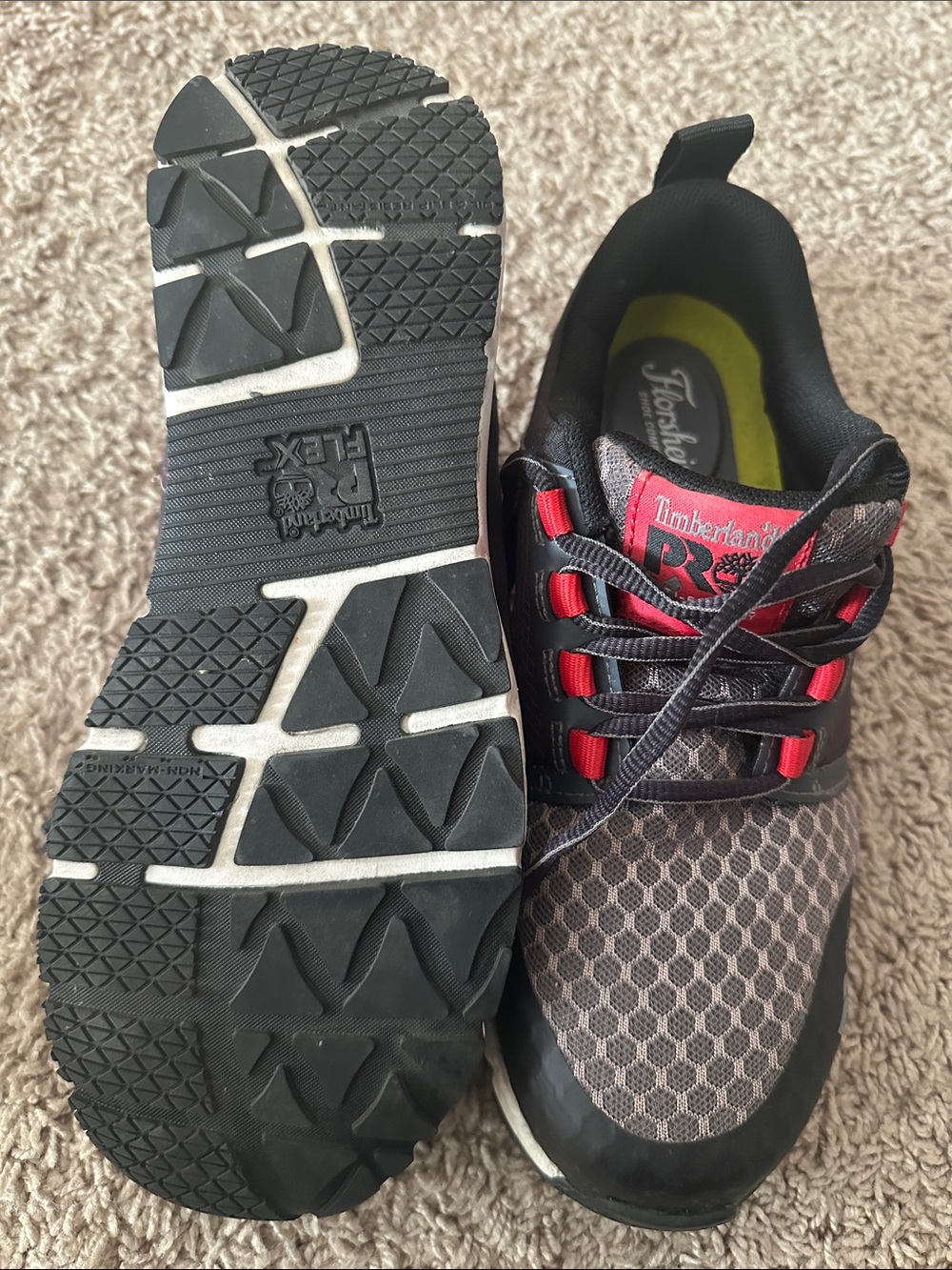 Timberland PRO Black and Red Women's Work Sneakers